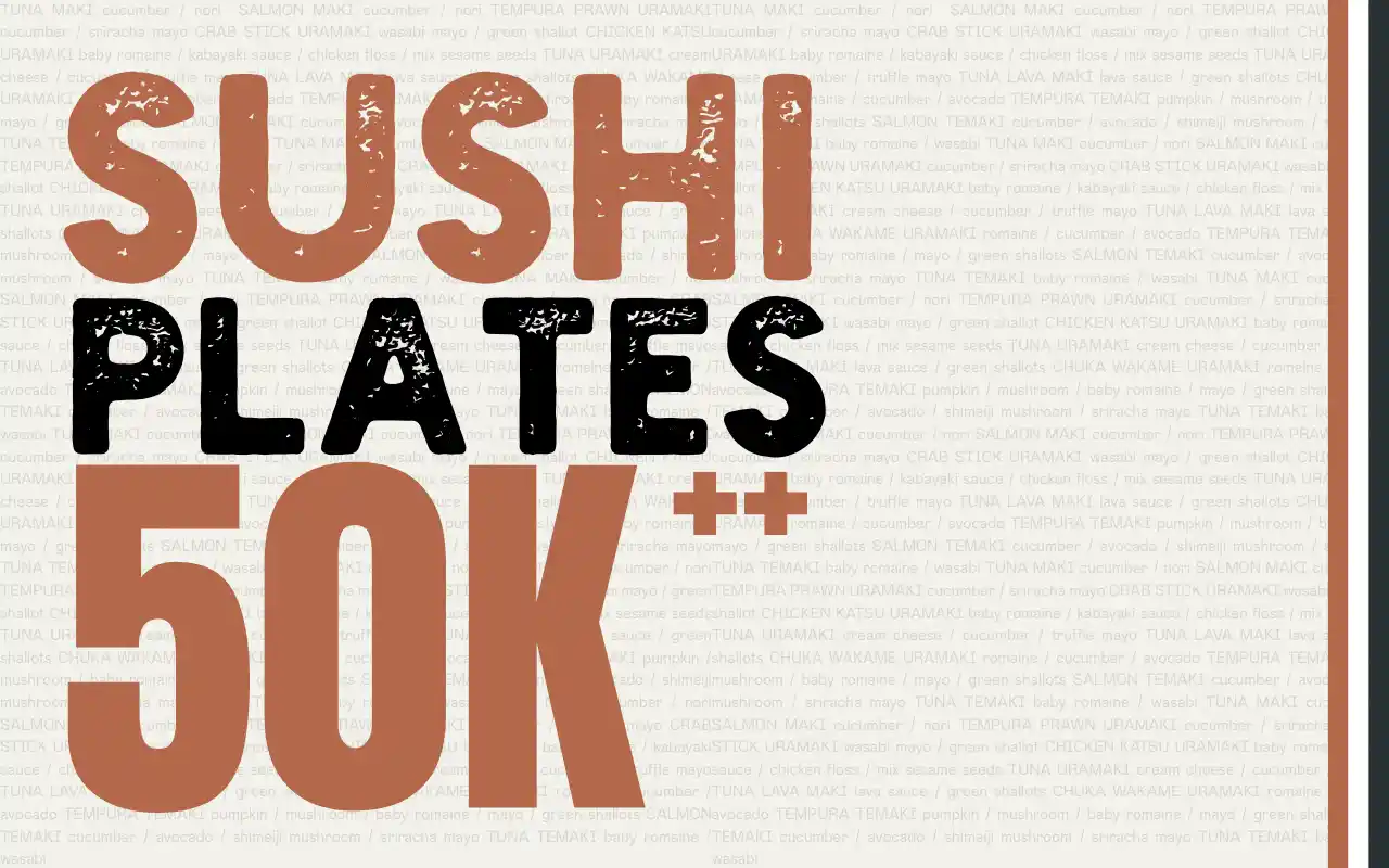SUSHI PLATES 50K++ | BILLY HO SUSHI PLATES 50K++ | BILLY HO